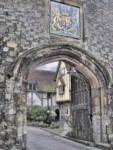 This gateway leads into the Cathedral Close and Pilgrims School.