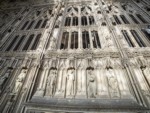 Beyond the altar in Winchester Cathedral is the oldest part.  There are several chapels and burial caskets.