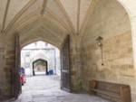 Looking back from the college to the entrance.