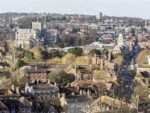 This view of Winchester town was taken from the viewpoint on St Gile's Hill.