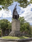 This is the well known statue of King Alfred in the centre of Winchester.