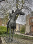 Elizabeth Fink's statue of a man on a horse.