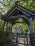 This is the main road entrance to St Swithin's Church Headbourne Worthy